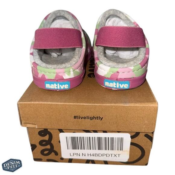 NATIVE Kids/Youth Pink Jefferson Beach Cozy Little Kids Slip On Shoe | NEW/NIB! - Picture 8 of 11